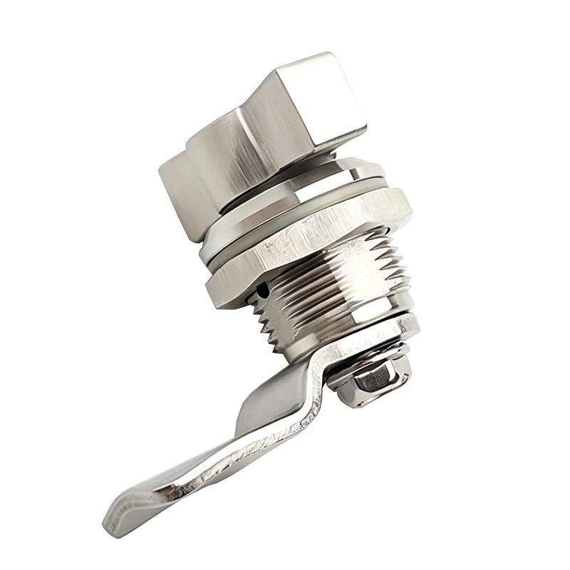 MS714-2 Stainless Steel T-Type Swivel Handle Lock Latch for Industrial Electric Cabinet Box Door Engineering Equipment Lock Keys