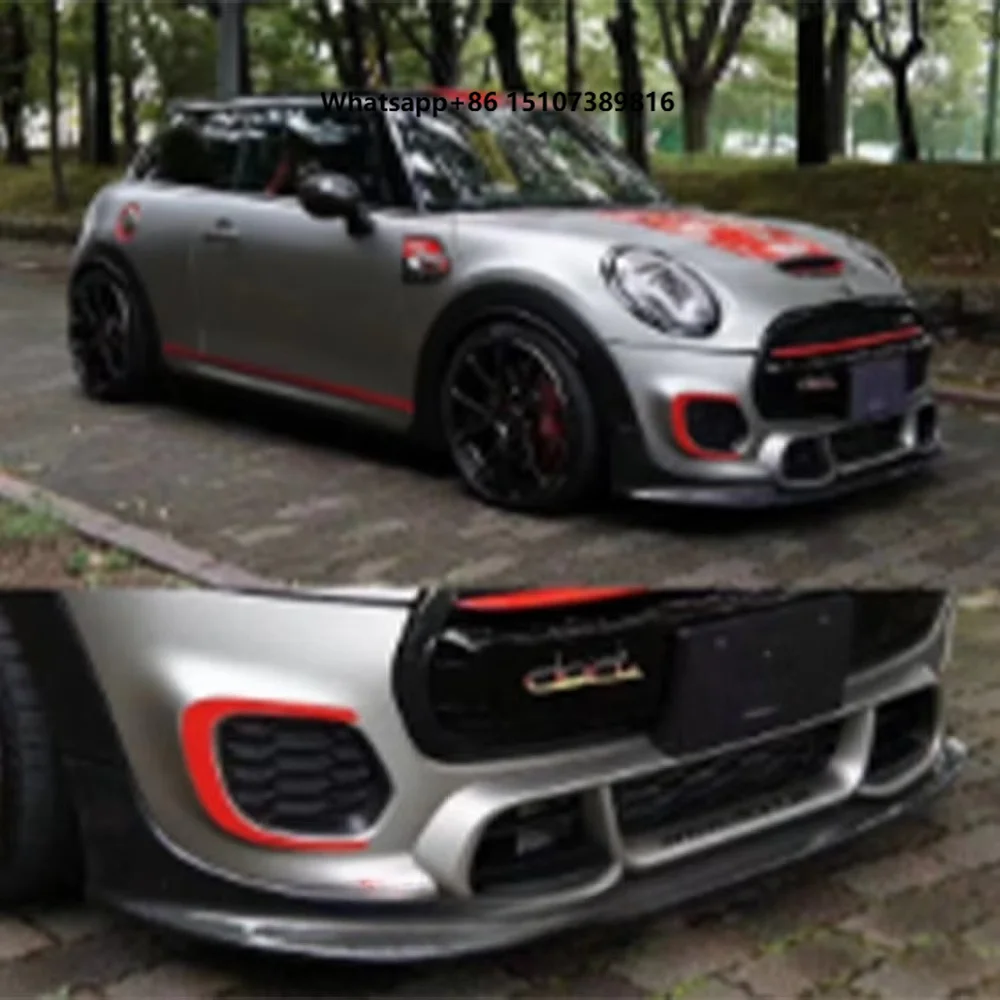 For Cooper F56 Carbon Fiber 3D Style Front Bumper Under Diffuser Lip