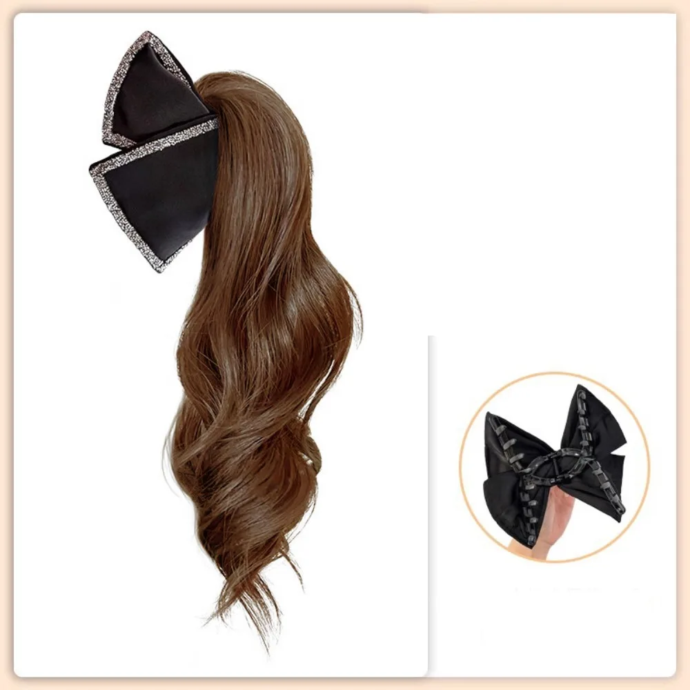 

Fluffy Texture Ponytail Wig Curly Style Grab Style Hair Extensions Synthetic Fiber High Ponytail Clip-on Hair Hair Styling