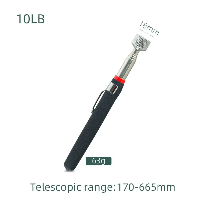 Telescopische magnetische pick-up tool Uitschuifbare magneet Stick Grabber Tools Roestvrijstalen bout Schroeven Reacher Magnetische nagelkiezer