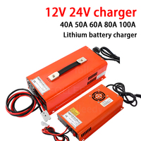 12v 100A battery Charger 14.6V 100A 12.6V 80A 24V 60A 50A 29.2V 80A 40A 12v charger li ion for Lithium Ion Lifepo4 Battery
