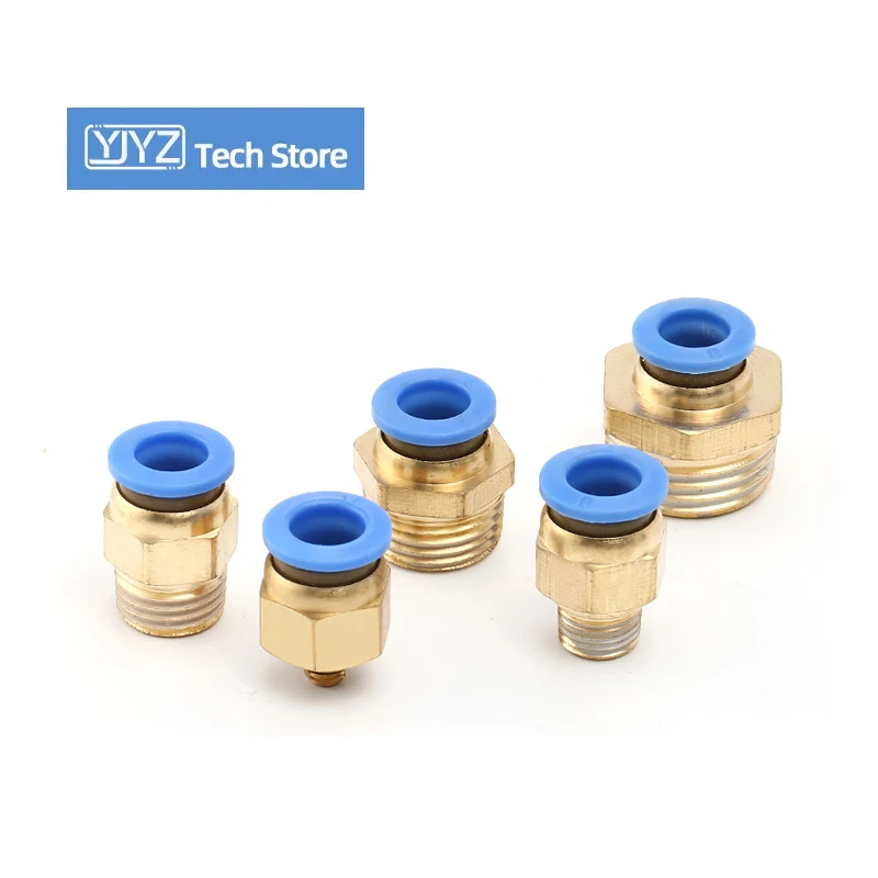 PC Thread Straight Through PC4-M5  PC6 PC8 PC10 PC12 PC16 Blue Trachea Pneumatic Quick Connector