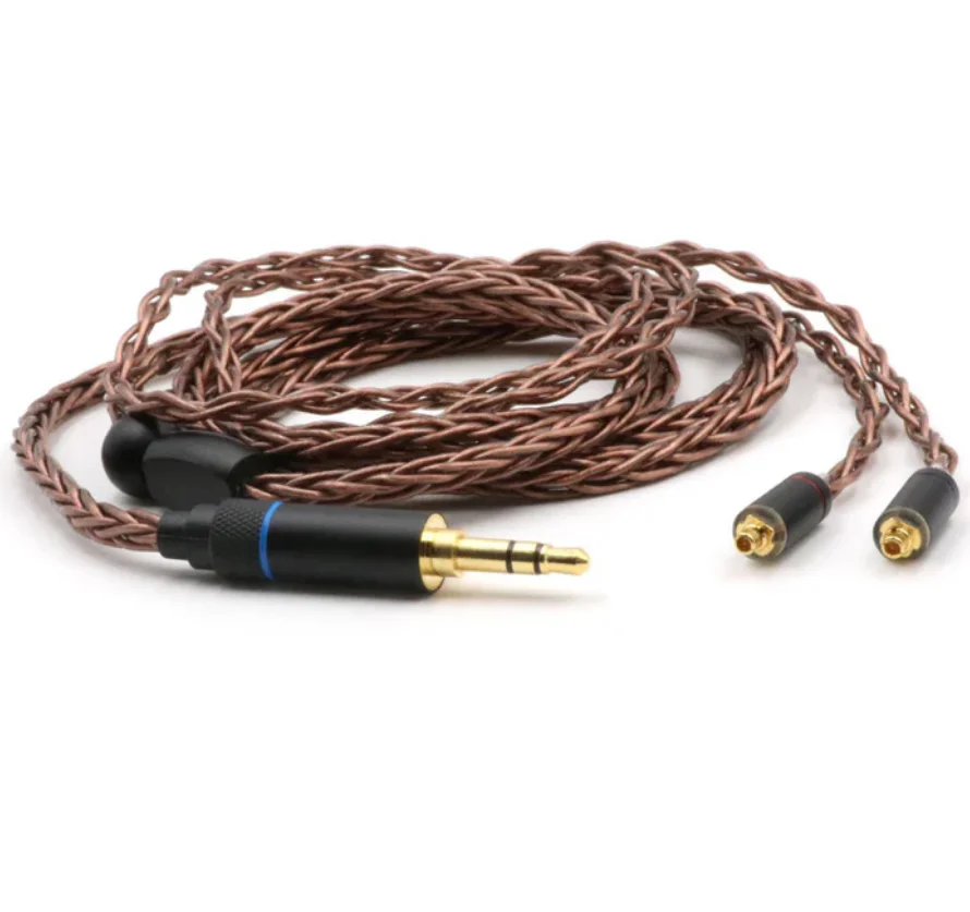 Linsoul HC-08 HiFi OCC 8 Strands 19 Core Braided Earphone Cable for Audiophile IEM Earbud 3.5mm/2.5mm Balanced MMCX