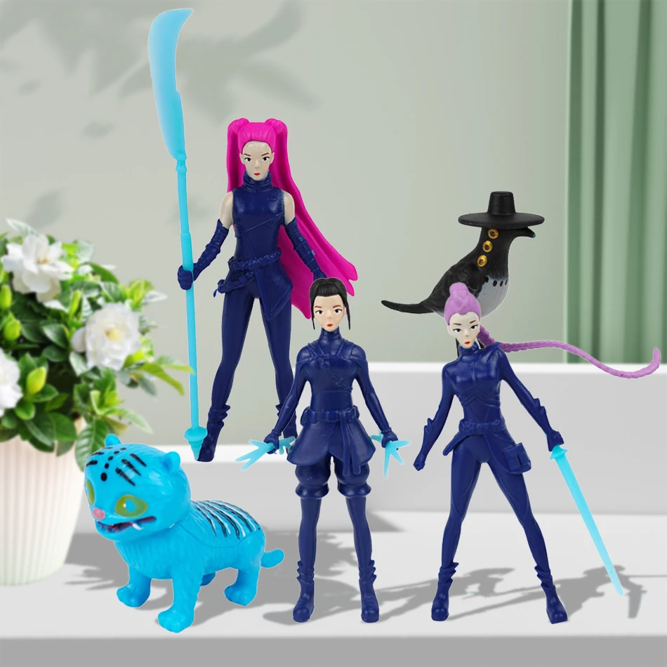 Figurki Kpop Demon Hunters, figurki Demon Hunters, model PVC, kolekcjonerskie figurki akcji z gier, dekoracja pokoju, zabawka urodzinowa dla dzieci
