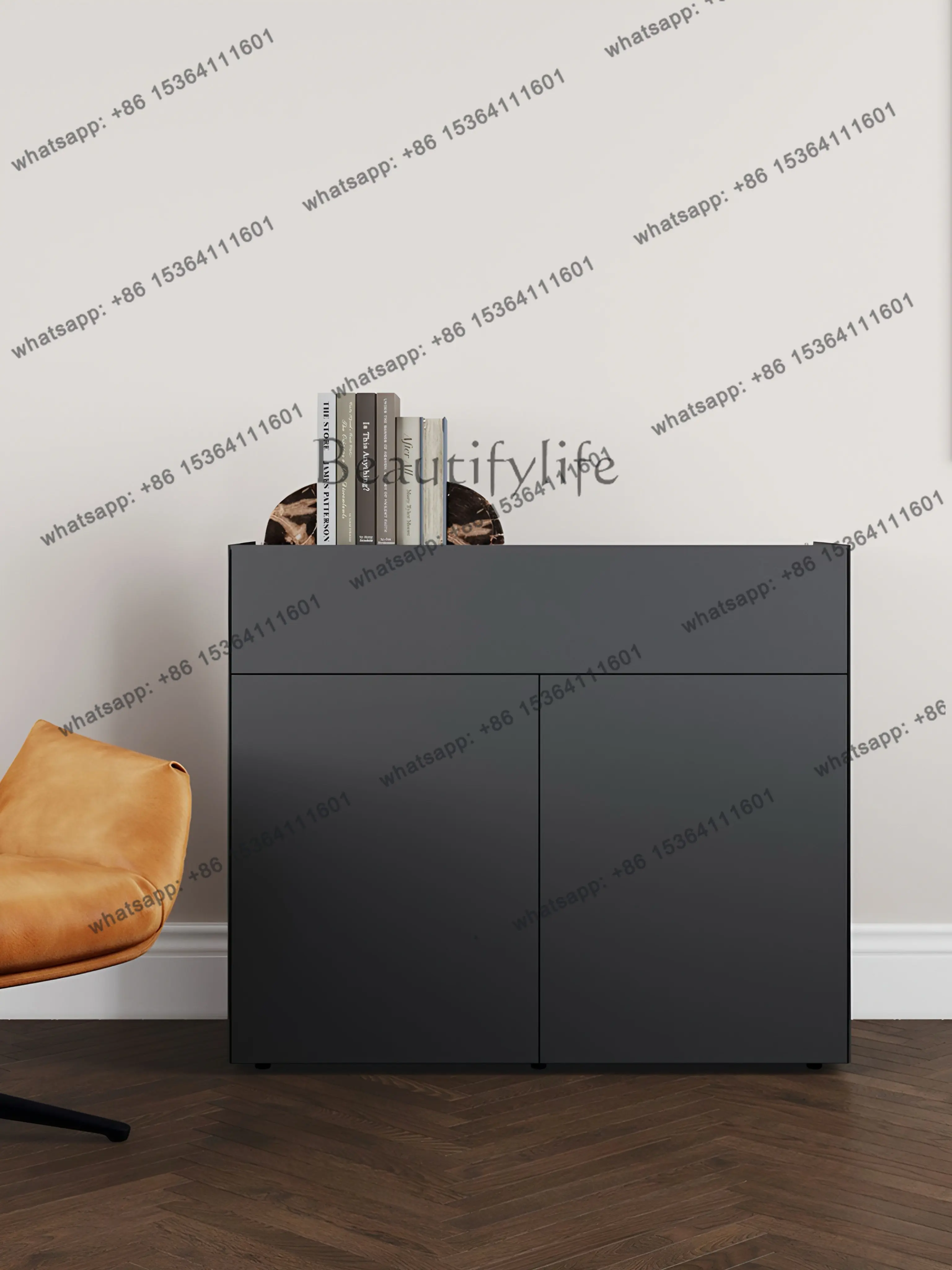 Factory Direct Italian Minimalist Painting Side Cabinet Simple Decoration Door Hall Partition Cabinet Customization