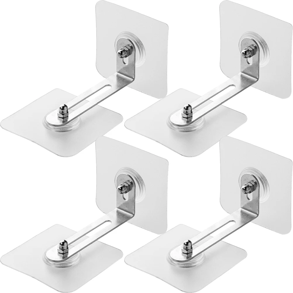 

4Pcs Furniture Wall Anchors Anti Tip Kit Baby Proofing Adjustable 0-52cm Stainless Steel Acrylic Strong Adhesive
