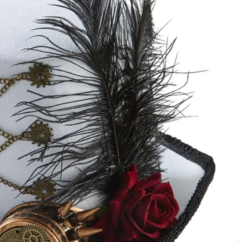 50LE kapelusz Steampunk Steampunk Top kapelusze dla mężczyzn goglami Steampunk kapelusz podróżnika czasie Steampunk impreza