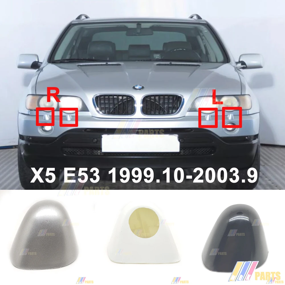 Fit 99-03 BMW X5 E53 3.0d 3.0i 4.4i 4.6is 4.8is SAV Front Headlight Washer COVER