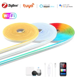 Zigbee RGB LED Strips for Tuya Smart Home DC 5V USB Warm/White With Smart Switch Neon Light LED Tape Outdoor Dimmable Wifi Lamp