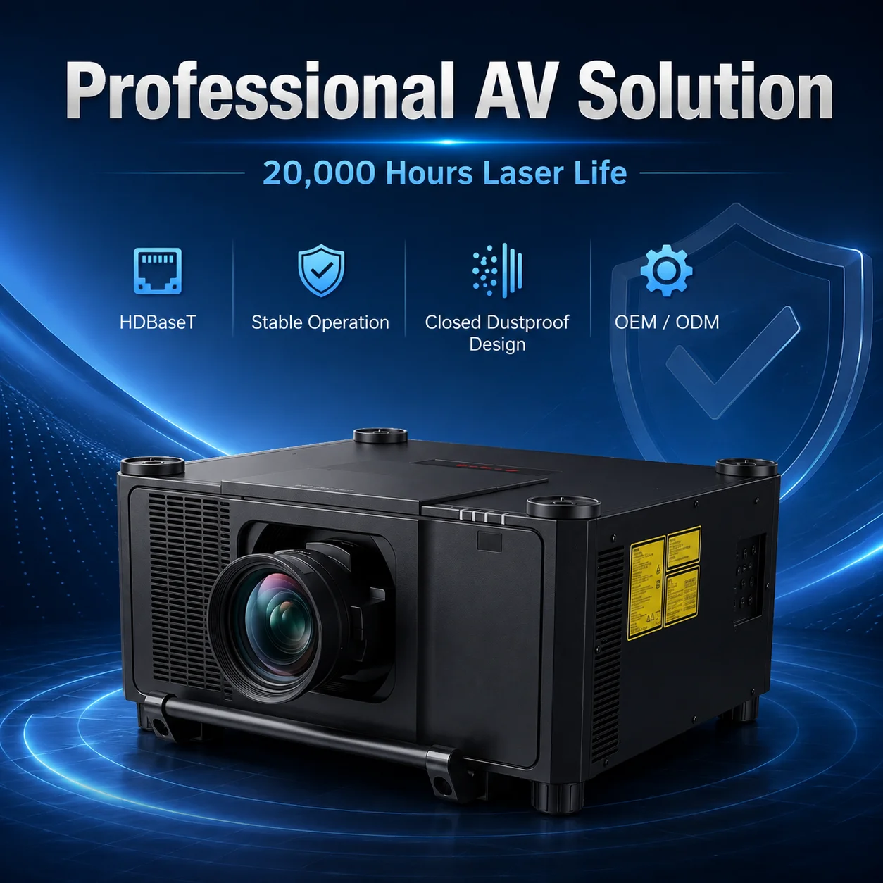 25000 ANSI Lumens 3LCD Laser Projector Supports 4K Input WUXGA Native Resolution for Large Venue Projection