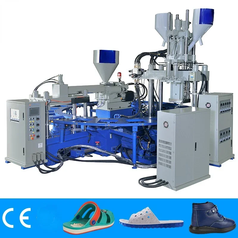 Rotary PVC Sandal Slippers Injection Modling Machine Shoe Sole Injection Molding Machine for PVC Blowing Slippers Making