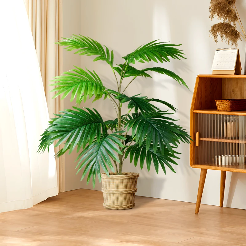 70cm Artificial Palm Tree Plant UV Resistant Tropical Areca Plant Monstera Leaf Safari Leaves Beach Vacation Party Decoration