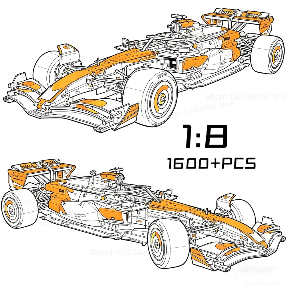 

НОВИНКА 2026: Технический классический спортивный автомобиль (1675 деталей), оранжевый, конструктор MOC, набор для самостоятельной сборки, модель для мальчиков, подарок