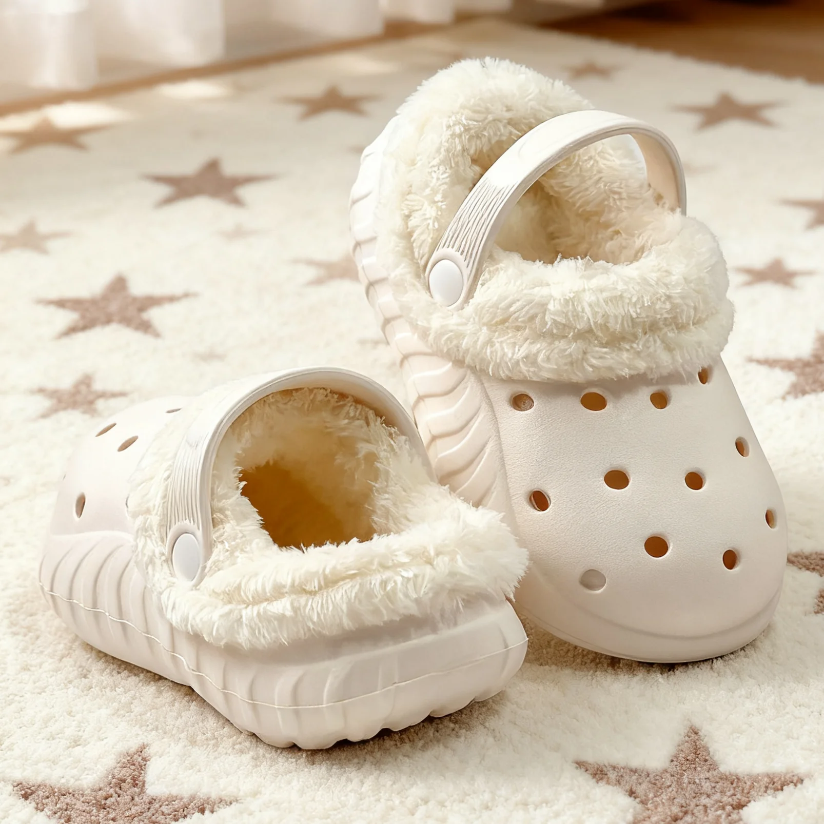 Nuove scarpe con buco caldo in velluto cartone animato per bambini, pantofole in cotone da uomo con suola morbida per bambini grandi