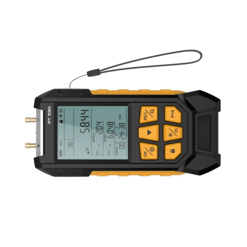 PT530 Digital Negative Pressure Gauge Differential Manometer -100kPa To 300kPa Range 0.25 Percent Accuracy 11 Units Backli