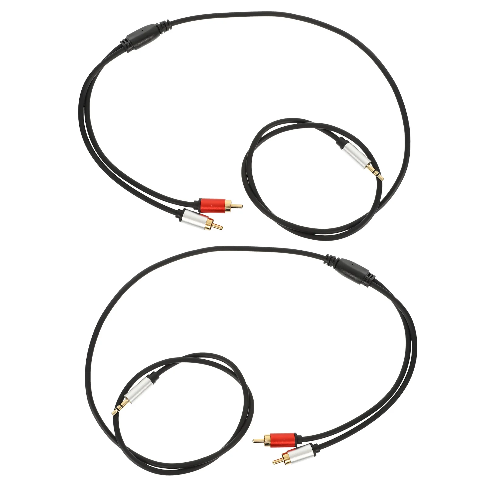 

2pcs To 3.5Mm Audio Cable Adapter Cord For Smartphone Pc Laptop Speaker Home Cinema System Aux Y Splitter Cable