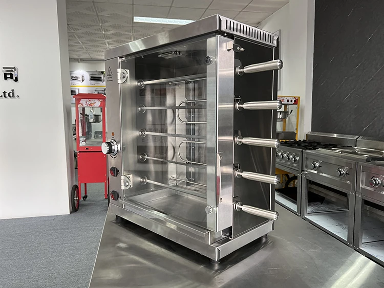 شواية دوارة للدجاج للمطاعم التجارية، شواية شواء كهربائية، ماكينة شواء ذات سعة كبيرة #3