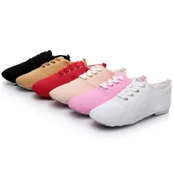 Wholesale Cheap In Stock Men Women Dance Wear Canvas Low-top Jazz Shoes