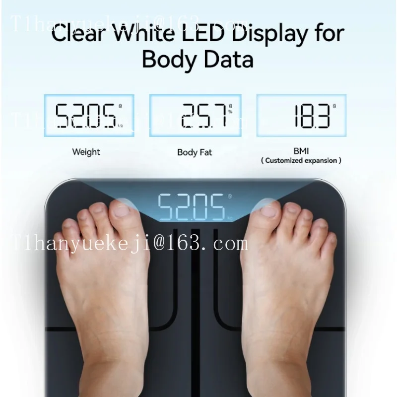 Compatible with Light Emitting Diode Digital Smart Weighing Scale Body Mass Index Body Composition Analyzer Smartphone App Scale