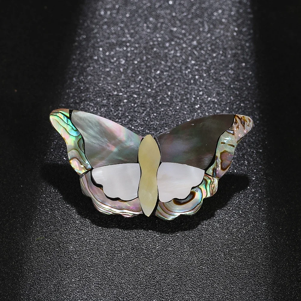 Light Luxury High-end Creative Natural Abalone Shellfish Butterfly Brooch Temperament Fashion Personality Clothing Accessory Pin