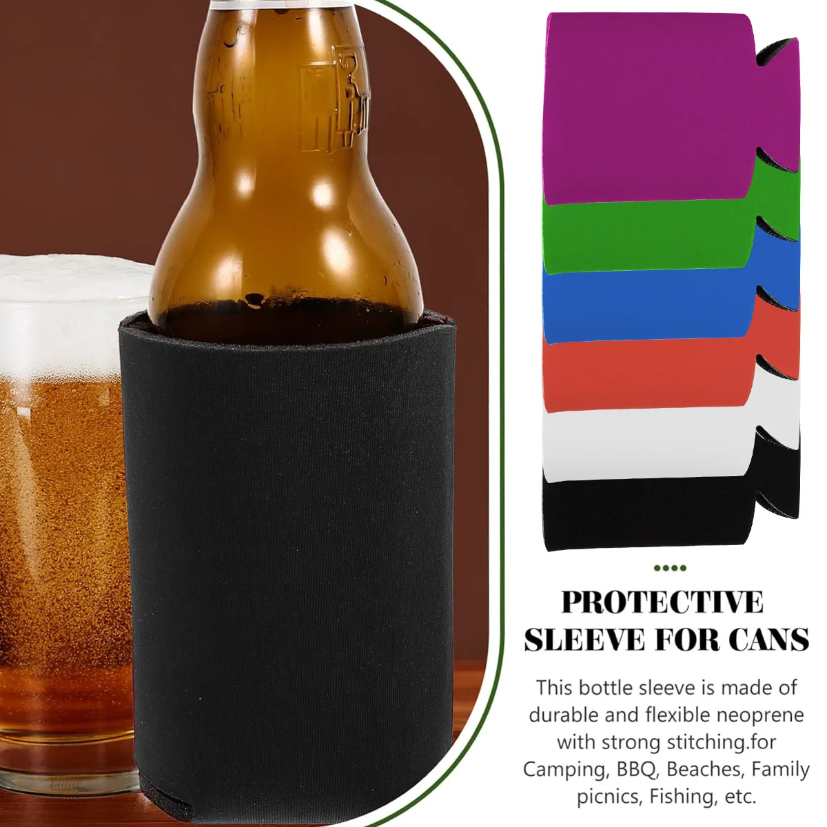 8 Pack 300ml/10oz Beer Bottle Insulator Sleeves, Insulated Reusable Cup Covers for Cans and Bottles, Drink Cooler Sleeve Set