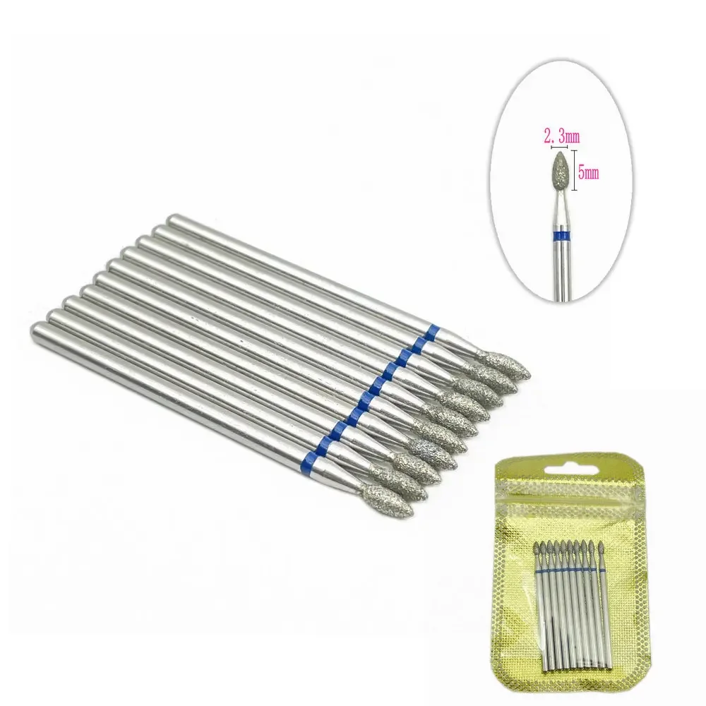 10 قطعة مسمار الماس مثقاب مجموعة لطحن بشرة نظيفة القاطع الملحقات الكهربائية أداة إزالة الجلد الميت