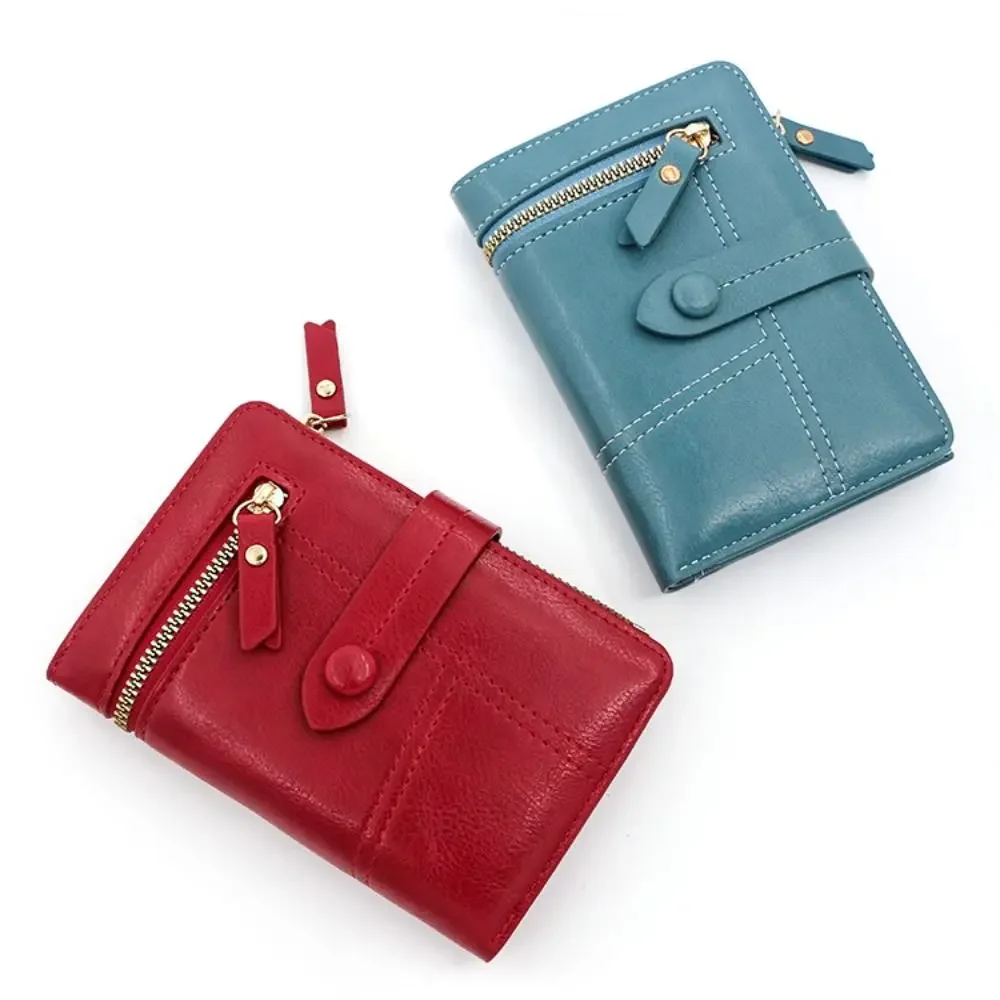 PU Leather Short Wallet Versatile Soft Large Capacity Credit Card Bags Money Storage Comfortable Card Holders Women Ladies