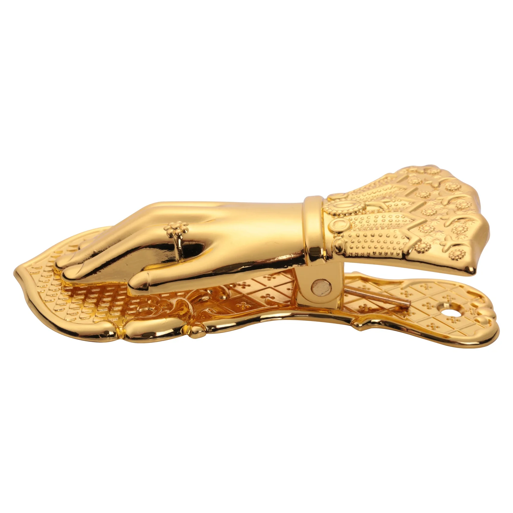 Luxury Chic Office Paper Storage Clip Wrought Gold Vintage Hand Shape Alloy Document Handbook Storage Clip Home Sealing Clip