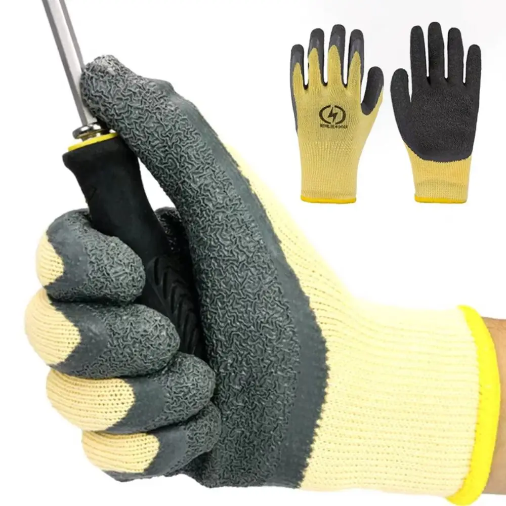 New 400v Rubber Insulating Gloves Anti-Electrical Non-slip Electrician Working Gloves Wear-resistant Safety Protective Gloves