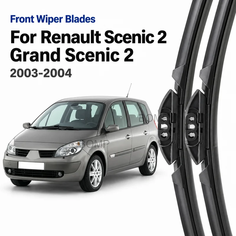 For Renault Scenic 2 Grand Scenic 2 2003-2004 Front Wiper Blades Windscreen Windshield Durable Brushes Car Accessories