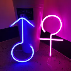 New Girl Boy Logo Neon Sign Light Creative LED Modeling Lamp Decor Room Bathroom Door for Holiday Store Background Wall