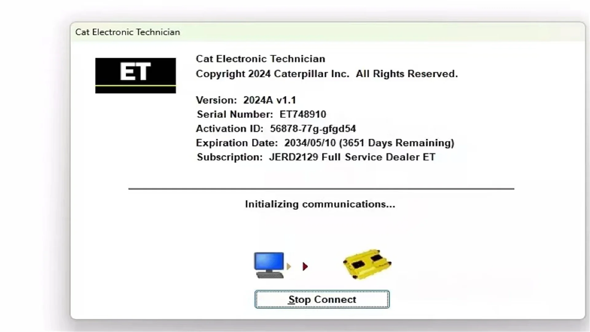 For CAT ET 2024A Electronic Technician Diagnostic Software1PC Activation