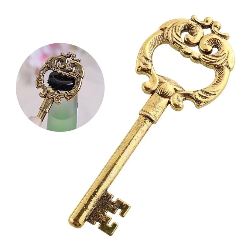 

Metal Opener Alloy Party Favors Gift Bottle Opener Bar Kitchen Tool Vintage Key Shape Key Chain