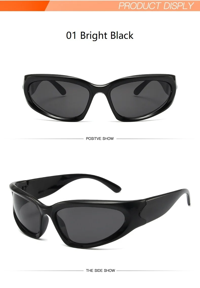 Y2k neue Punk Sport Sonnenbrille für Männer Frauen Luxusmarke Designer Sonnenbrille Herrenmode Vintage Sonnenbrillen UV400 Brille Brillen – Detail 24