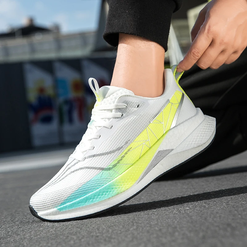 Men Casual Sport Shoes Breathable Lightweight Sneakers Outdoor Mesh White Running Shoes Athletic Jogging Tenis Walking Shoes