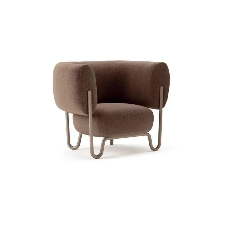 Italian light luxury design crab chair, retro metal living room balcony single chair, home minimalist creative single sofa chair