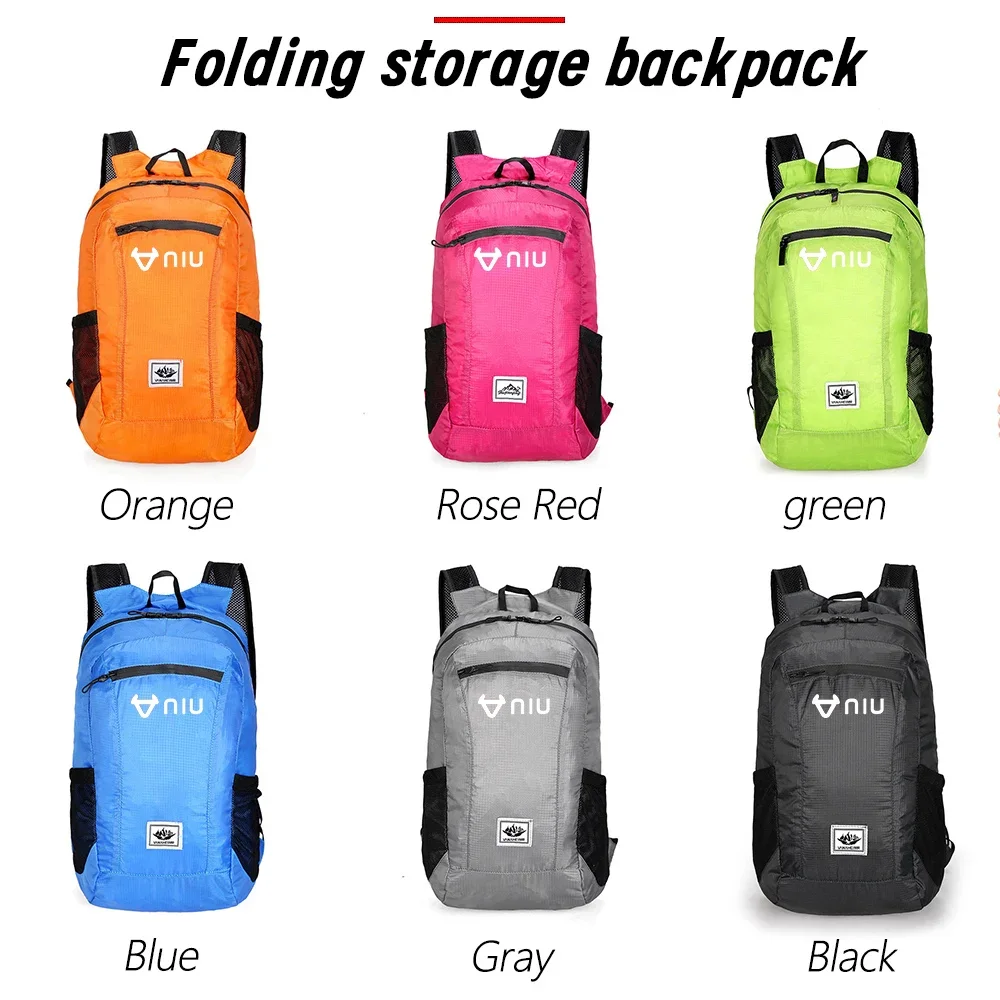For Niu N1S UQi UQI+S Gt Gts Pro M1s Mqi Nqi 20L Motorcycle waterproof holdall Small Foldable Backpack Storage bag Accessories