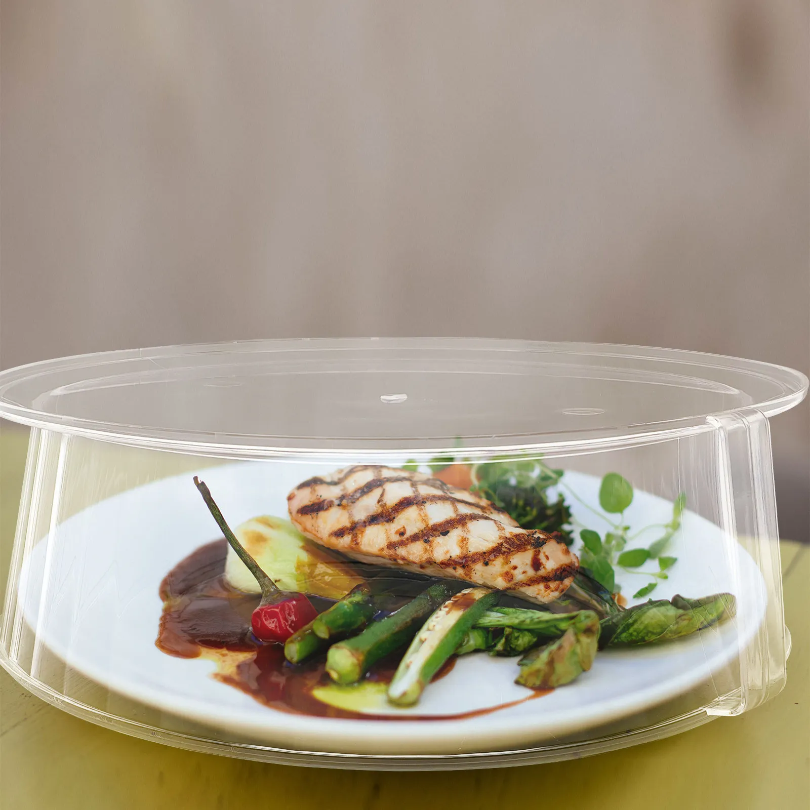 

Многофункциональная крышка для еды для домашних животных премиум-класса с ручкой, складная конструкция, многоразовая прозрачная защита для еды для обеденного стола, кухни, дома