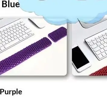∘Ergonomic Honeycomb Mouse Keyboard Wrist Rest Pad Shock Absorption Soft Mat for Office Gaming Daily Use
