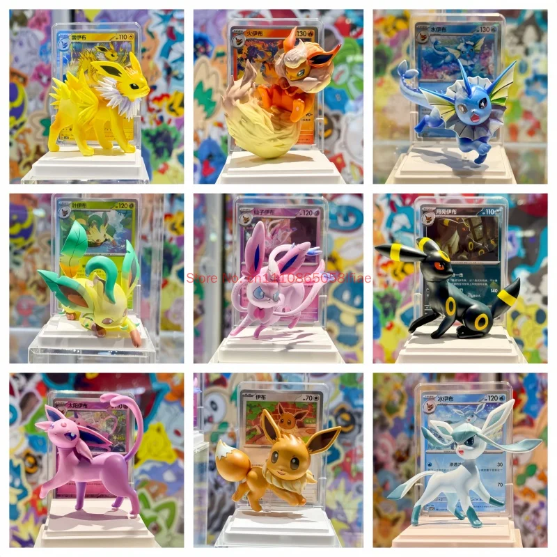 Neue Original Pkm Eevee Dream Painting Vol.3 Serie Blind Box Eevee's Figurenset Glaceon Mystery Überraschungsbox Ornament Spielzeug Geschenk