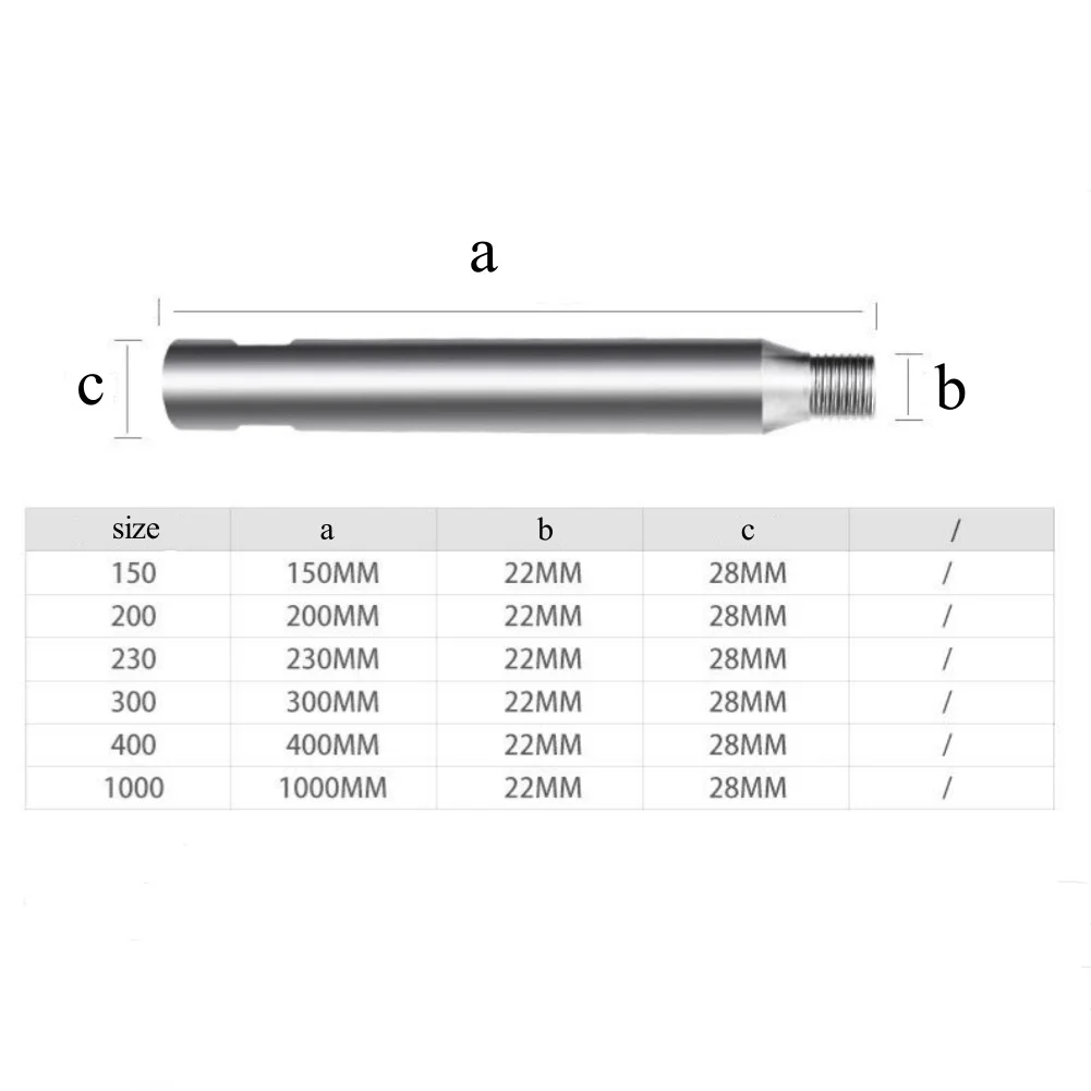 Wasser Bohrer Verlängerung Stange Anschluss Adapter M22 Gewinde Diamant Kern Wasser Bohrer Maschine Wand Punch Loch Opener Stange – Detail 6