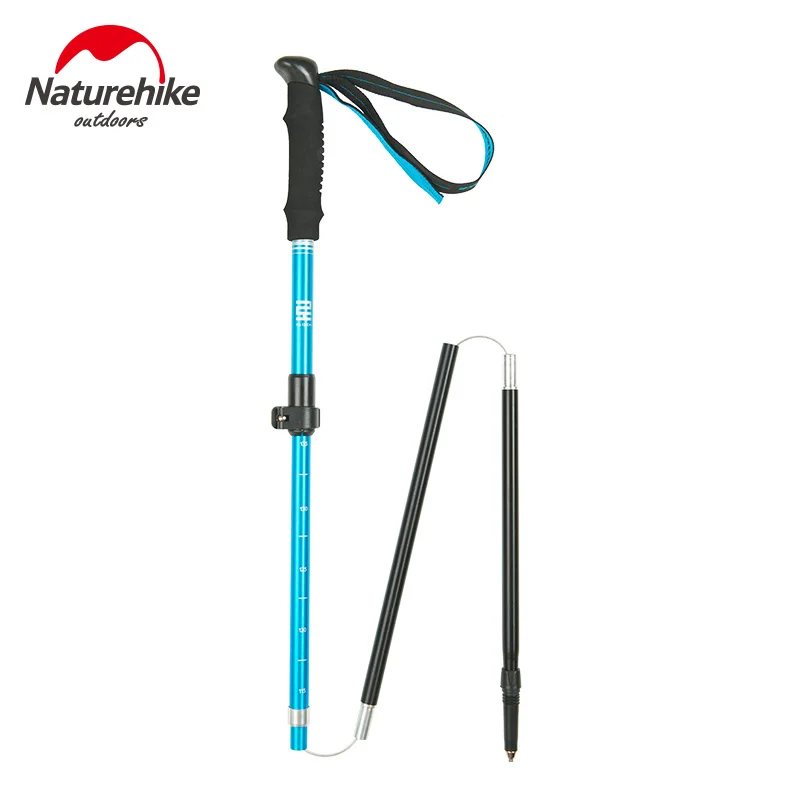 Naturehike ST09 Trekking Poles Collapsible Hiking Stick Five-section Folding Sticks Lightweight Outdoor Walking Climbing Stick