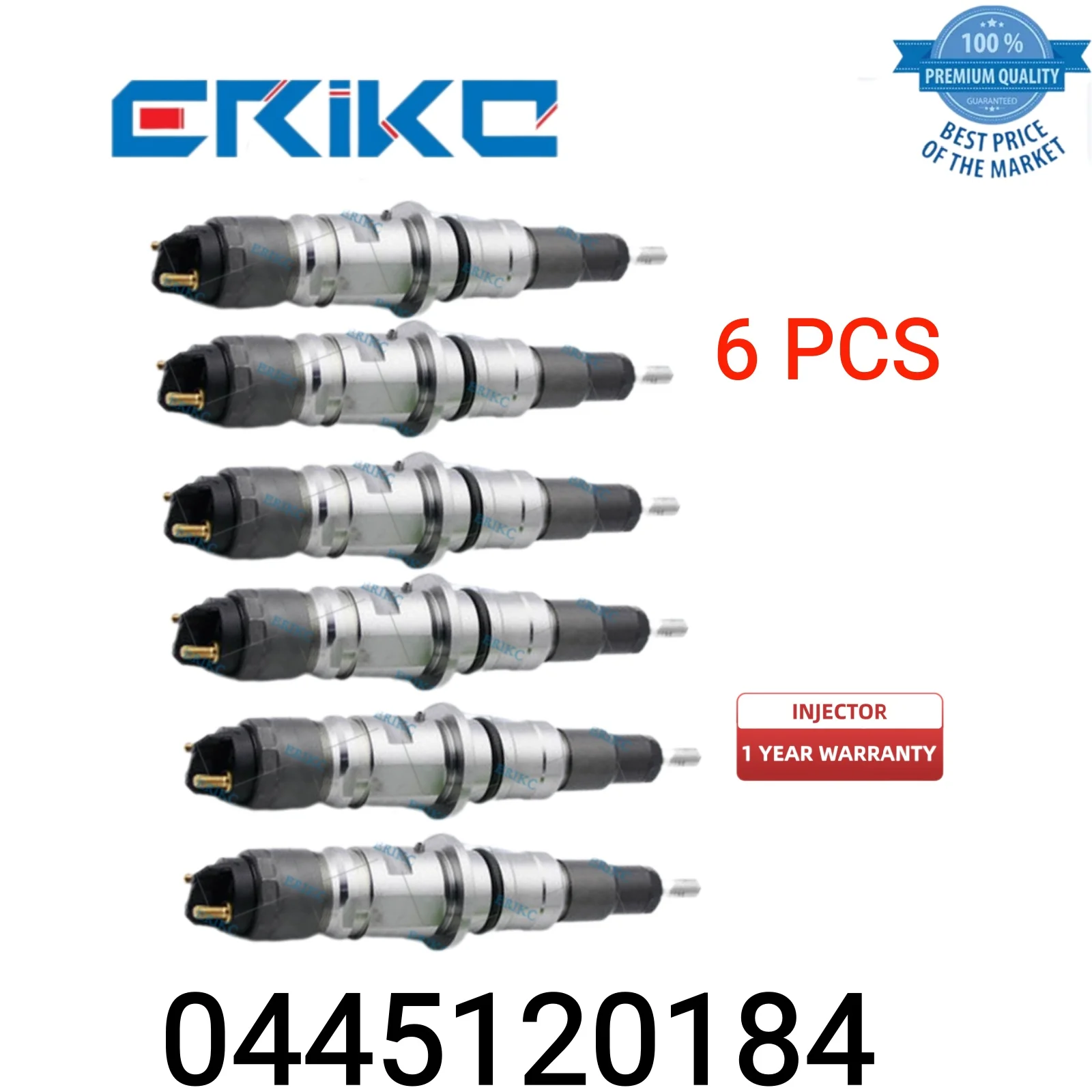 

6 PCS 0445120184 Injector Diesel 0 445 120 184 Complete Body Injector 0445 120 184 Common Rail Fuel Injector Assembly