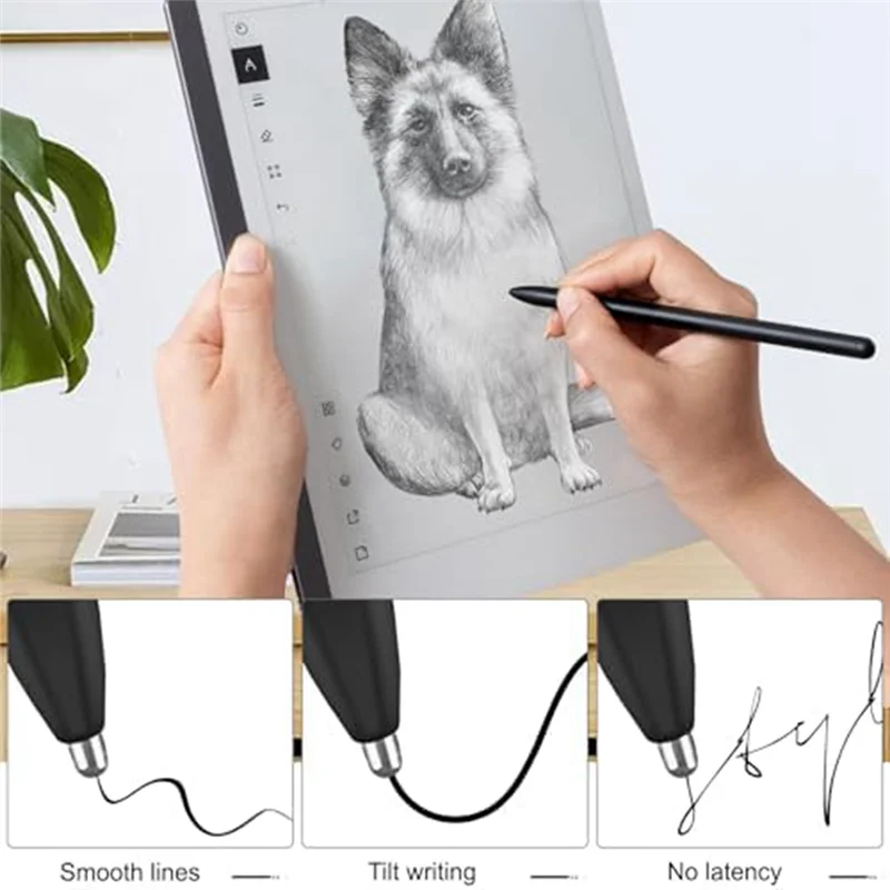 【슈퍼딜】마모되지 않는 티타늄 교체용 펜 팁, 부드럽고 정확한 2개, 설치 도구 포함, 범용 펜, 디지털 펜,