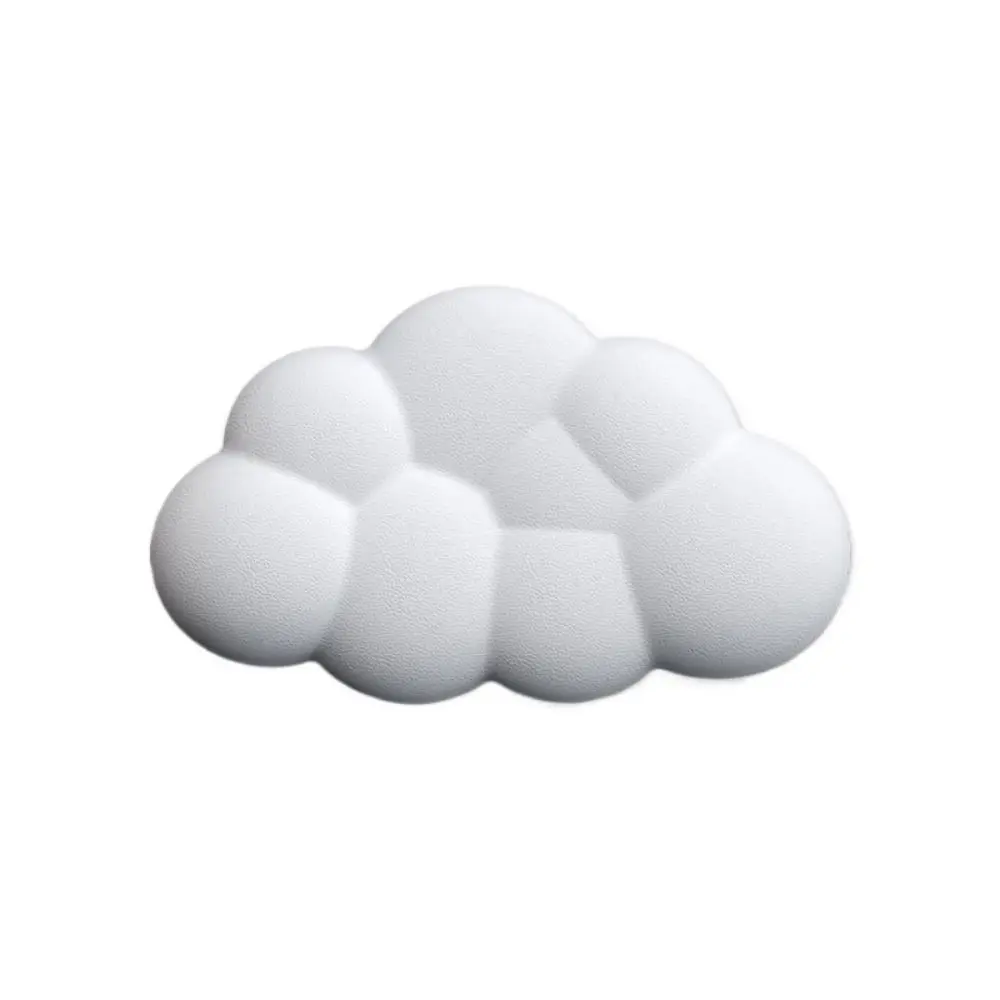 Cloud Shaped Keyboard Wrist Rest Pad Comfort Memory Cotton Mouse Pad PU Leather Solid Color Keyboard Holder Computer Accessories