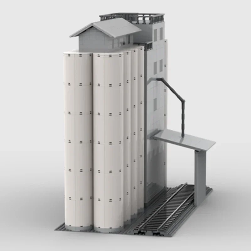 Equipo agrícola, modelo Moc, ladrillos de construcción, elevador de grano y tecnología Silos, bloques modulares, regalo, juguete de Navidad, conjuntos DIY de montaje