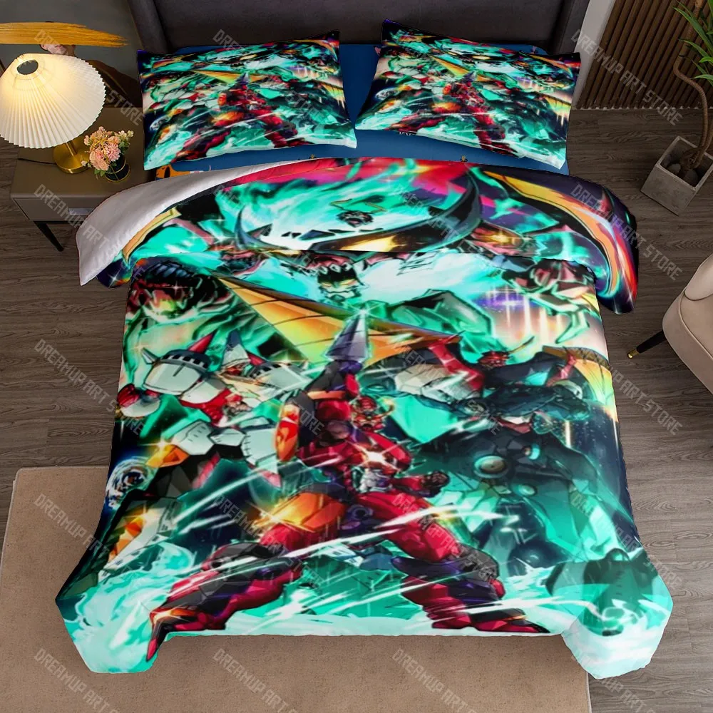 

Gurren Lagann Fanart Duvet Cover Set King Queen Double Full Twin Single Size Bed Linen Set