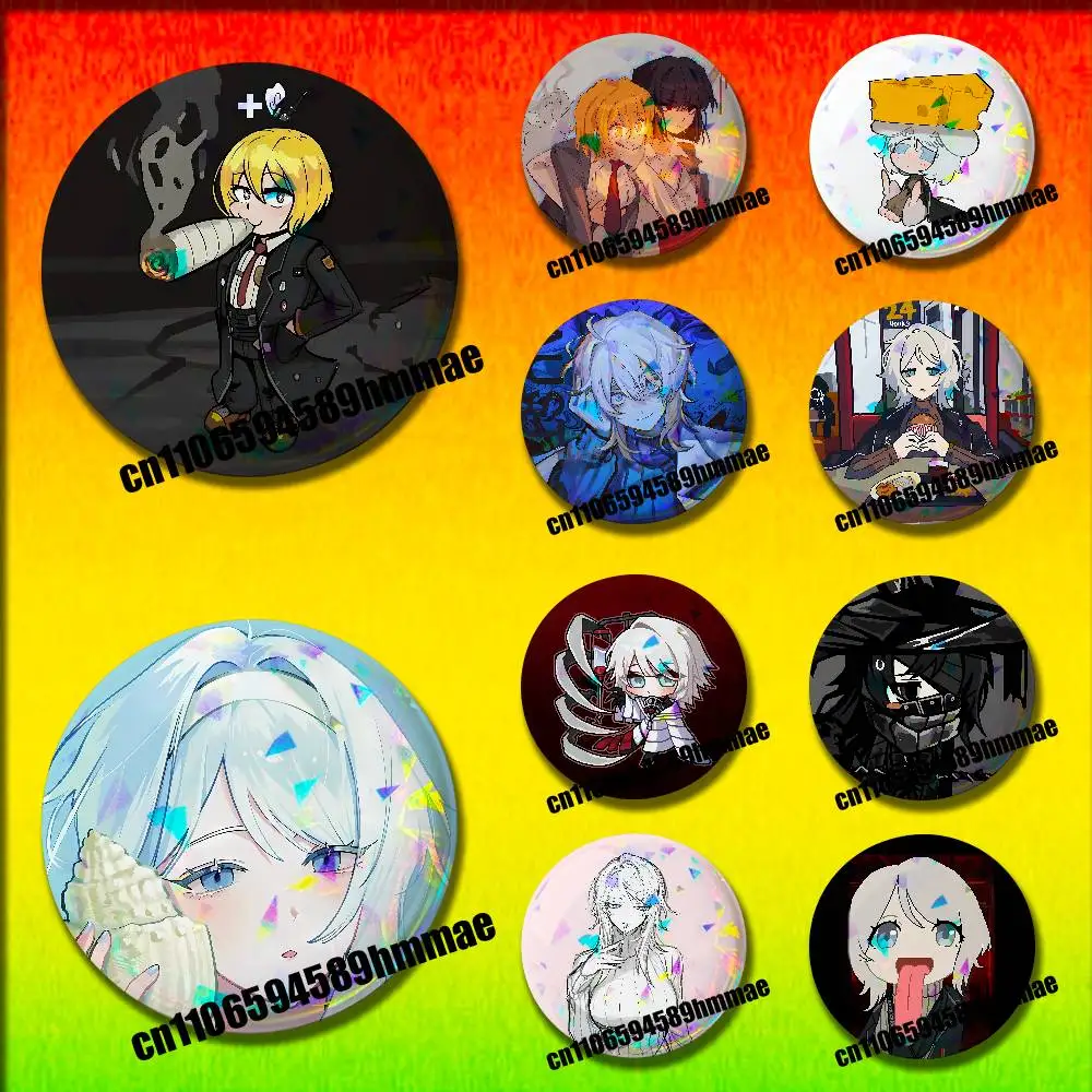 For Faust L-Limbus Company Don Quixote Emblem Round Pins Insignia Badge Cover Ornament 32mm Brooch Button Cosplay
