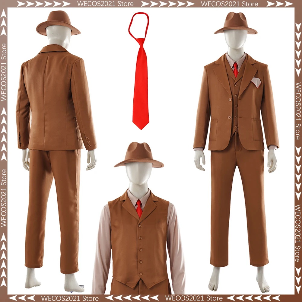 

Disguise S5 Vecna Cosplay Brown Suit Hat 2025 TV ST 5 Men Costume Halloween Male Roleplay Role Play Fancy Dress Up Party Outfits