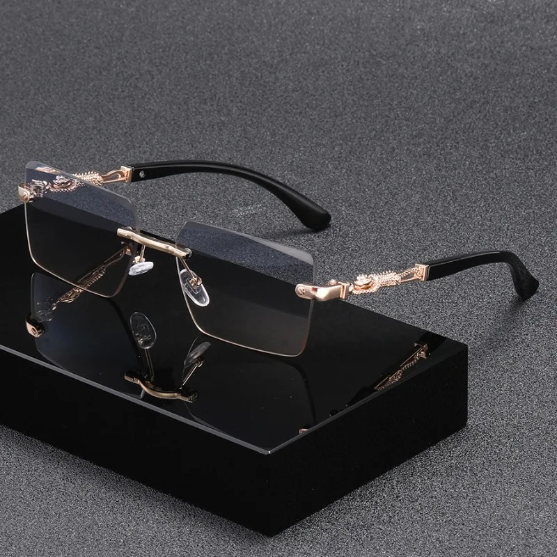 

2026 New Fashion Luxury Frameless Sunglasses for Men and Women, Classic Square Glasses, Perfect for Hiking and Beach Vacations